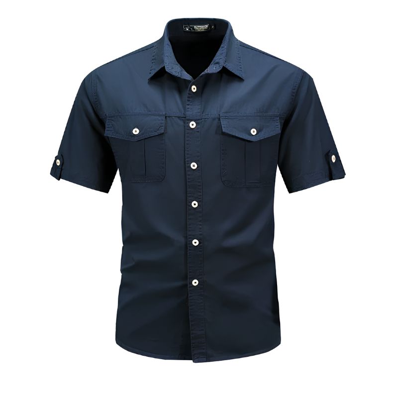 Cargo Shirt for Outdoor Activities with Ripstop Durability and Secure Pockets, Lightweight