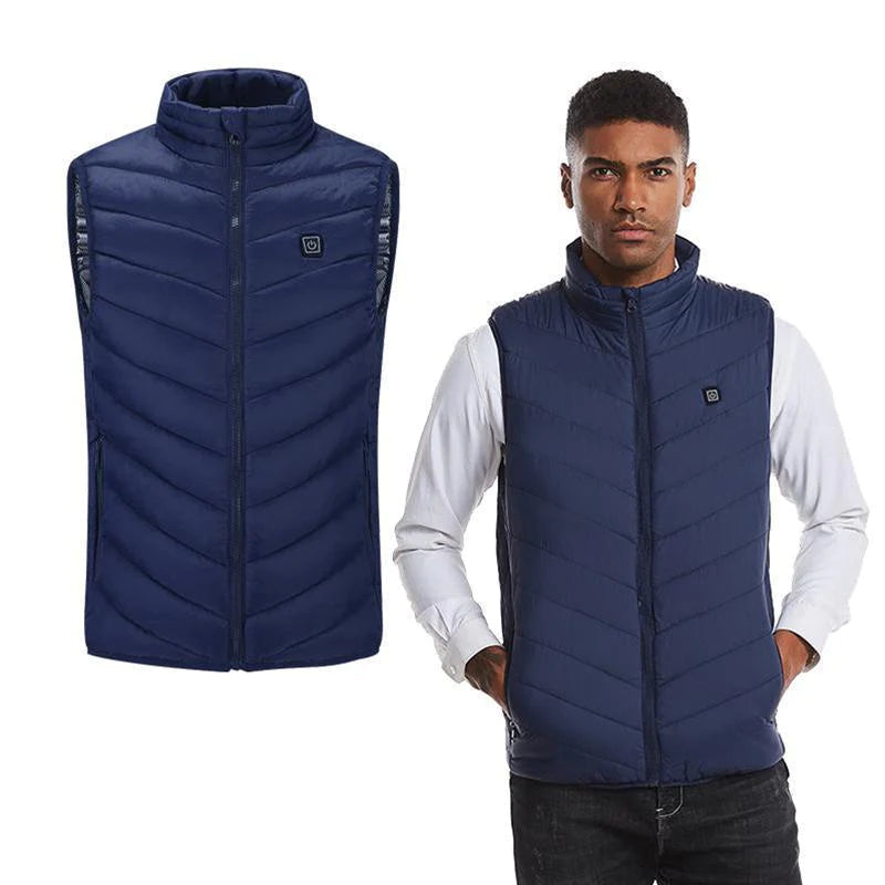 Thermal Vest with 11-Zone Carbon Fiber Heating and 12-Hour Battery