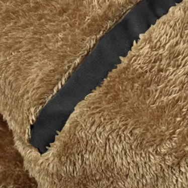 Mens Fur-Lined Winter Jacket with Detachable Hood and Weather-Resistant Shell