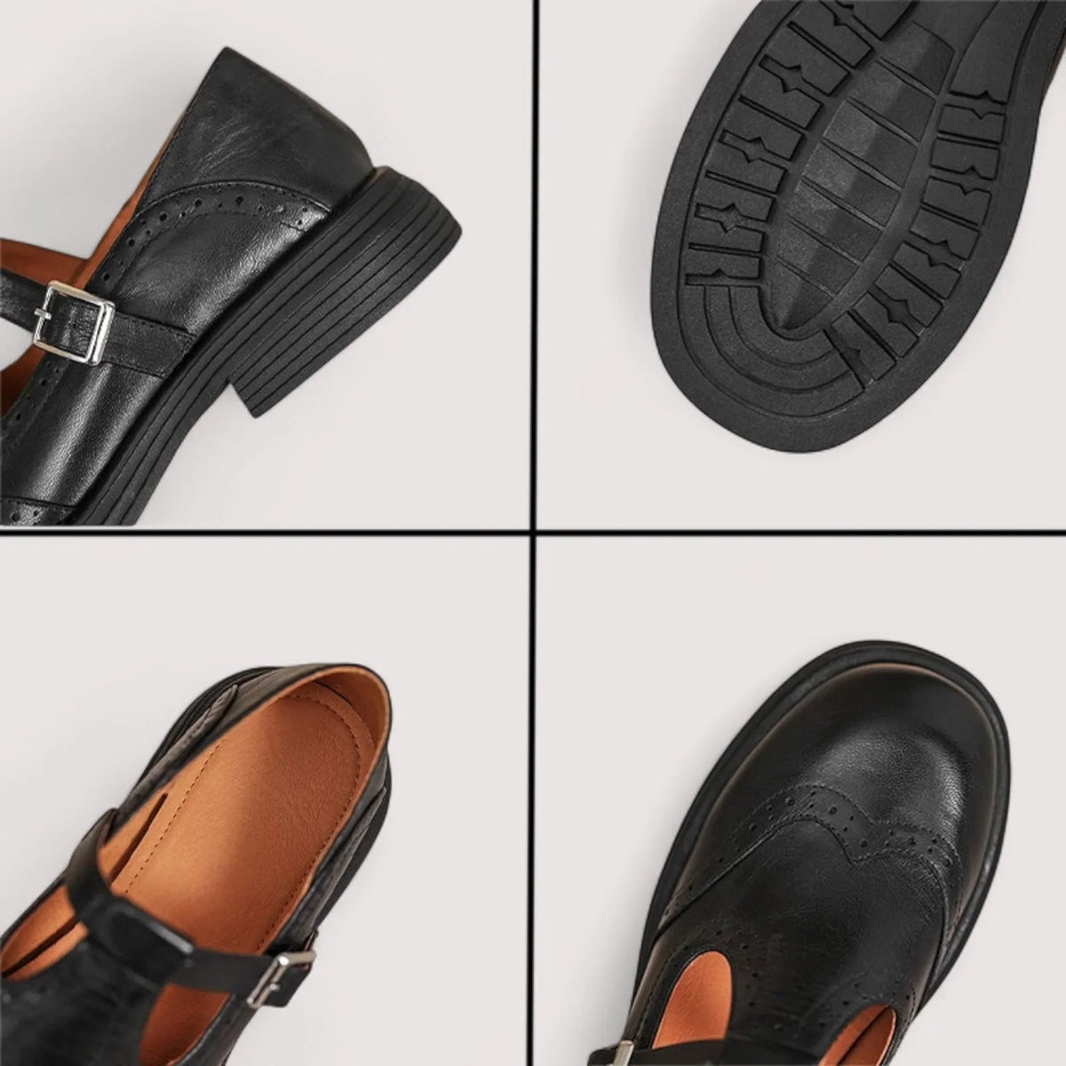 Orthopedic Mary Jane Shoes with Removable Supportive Insole and Adjustable Strap, Low Heel