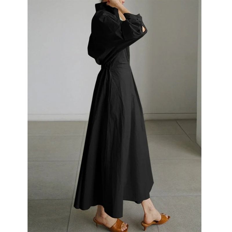 Lightweight Long Dress with Flowing Silhouette and Breathable Fabric