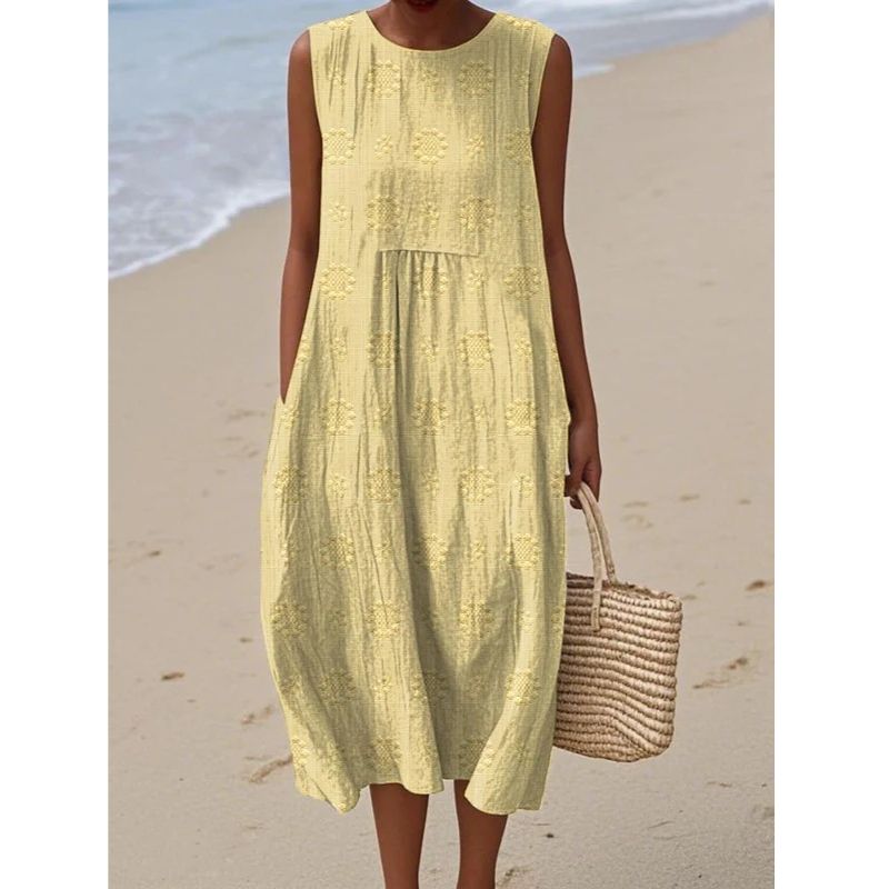 Womens Sleeveless Dress with Functional Pockets and Breathable Fabric