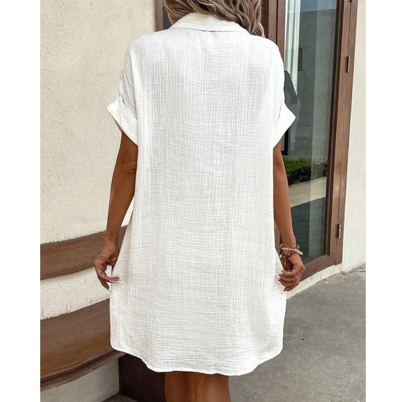 Breathable Lightweight Dress with Relaxed Drape and Wrinkle-Resistant Fabric