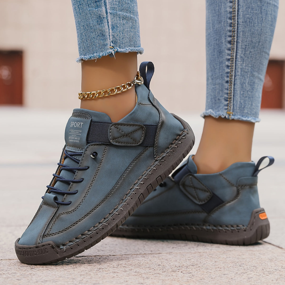 Womens Orthopedic Sneakers with Adaptive Insole and Breathable Knit, Slip-On Strap