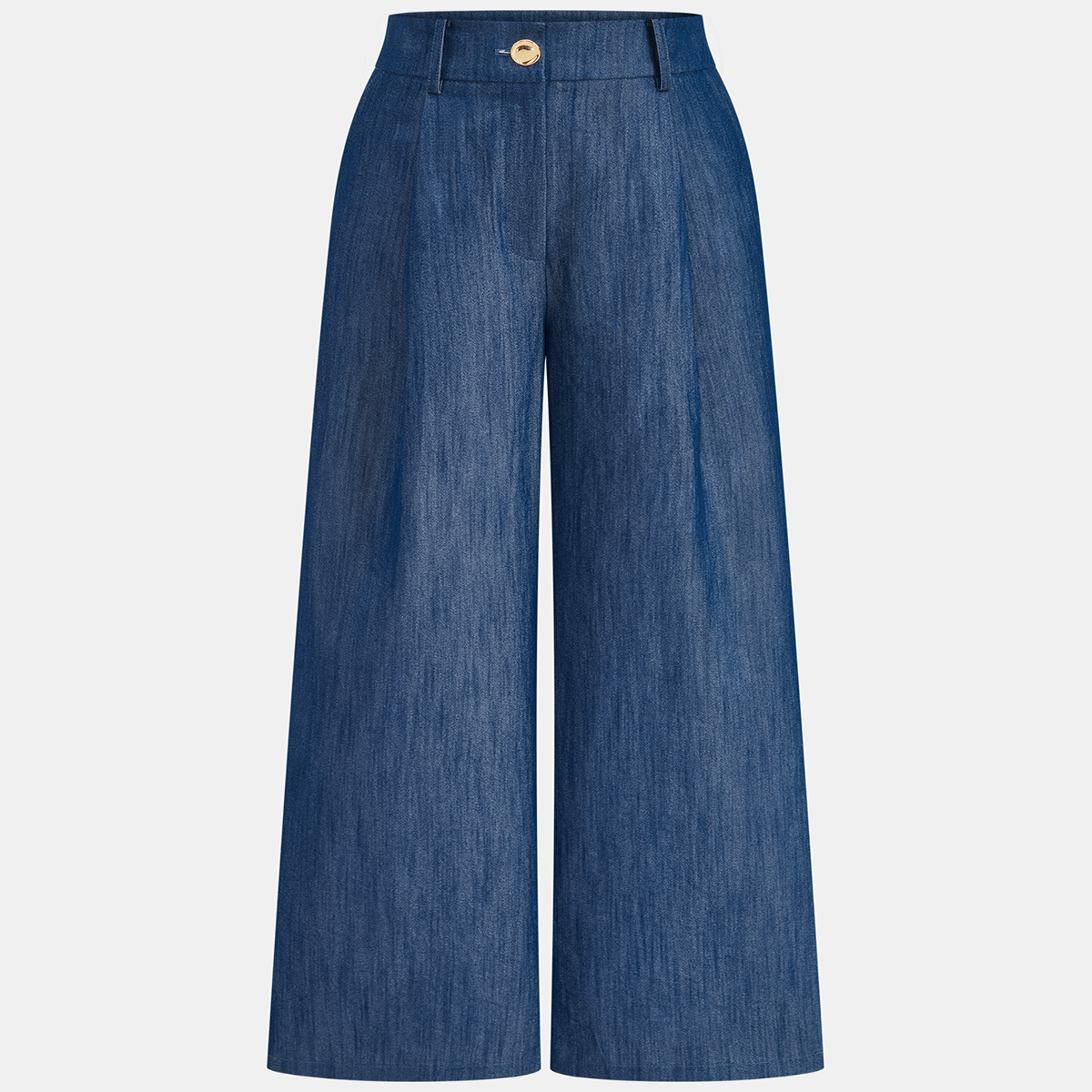 Cropped Top and Wide Leg Pants Two Piece Set with Hidden Zipper