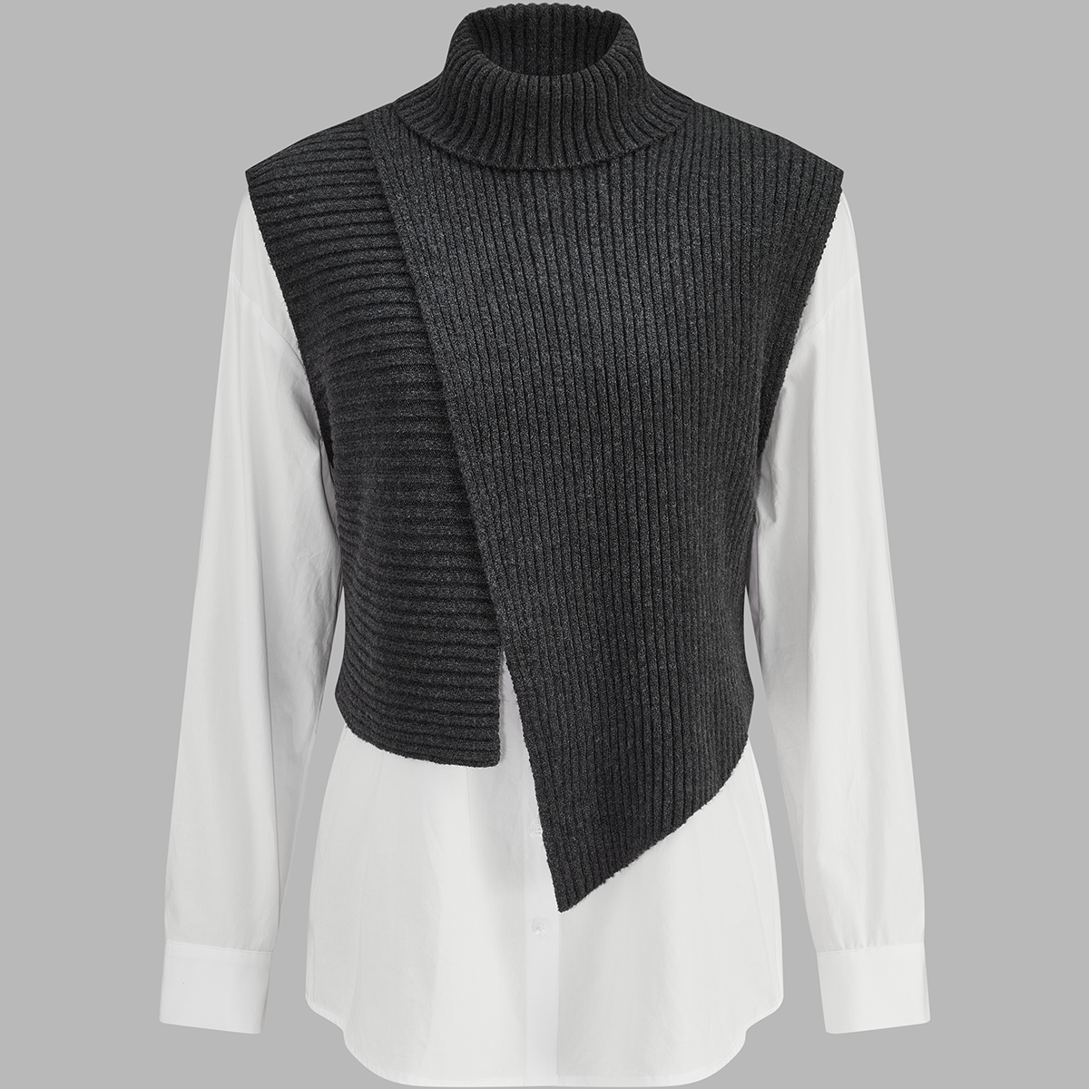 Relaxed Fit Knit Sweater with Slight Stretch and Hip Coverage