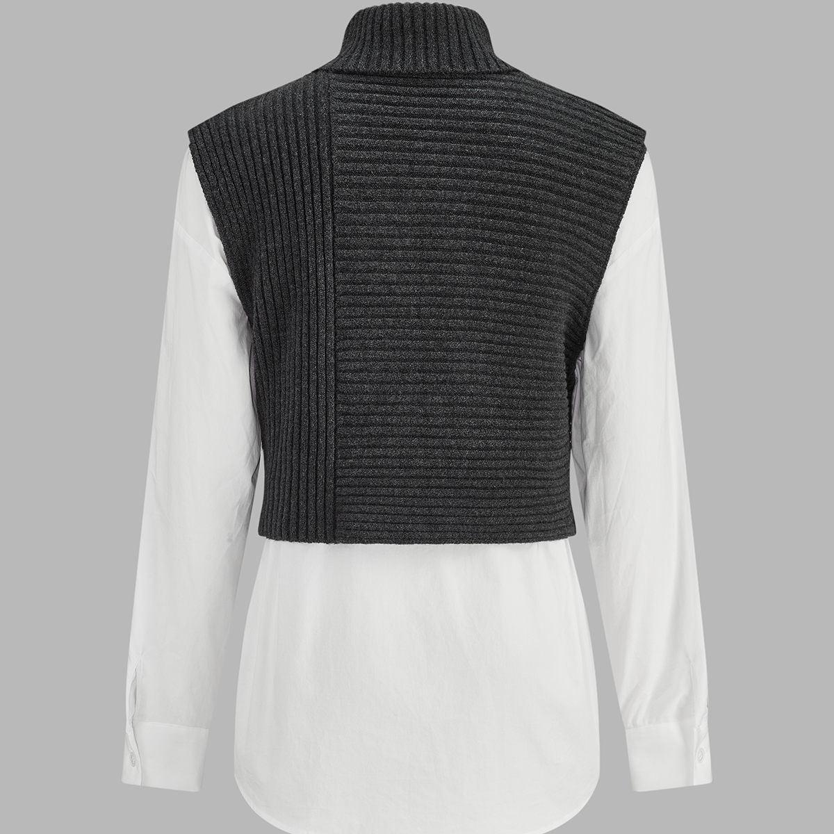 Relaxed Fit Knit Sweater with Slight Stretch and Hip Coverage