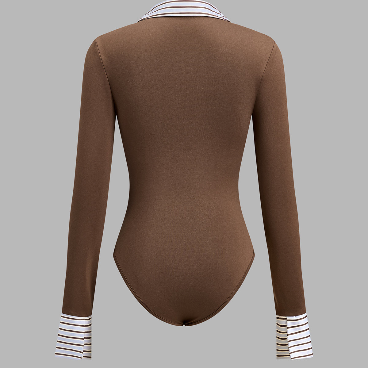 Slim Fit Jersey Shirt with Button Down Collar and Long Sleeves
