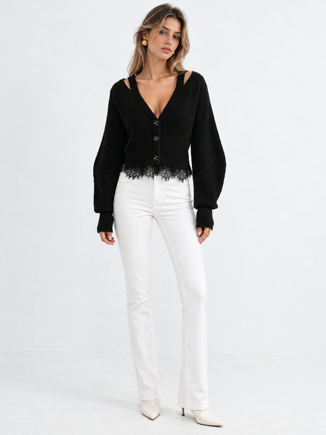 Knit Sweater with Wool Blend and Slight Stretch, Regular Fit