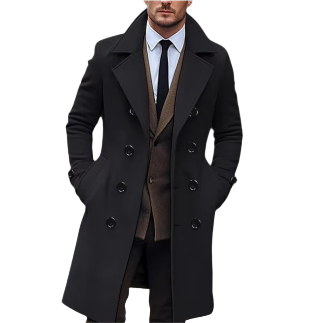 Luminovi | Classic Double-Breasted Trench Coat-Trench Coat