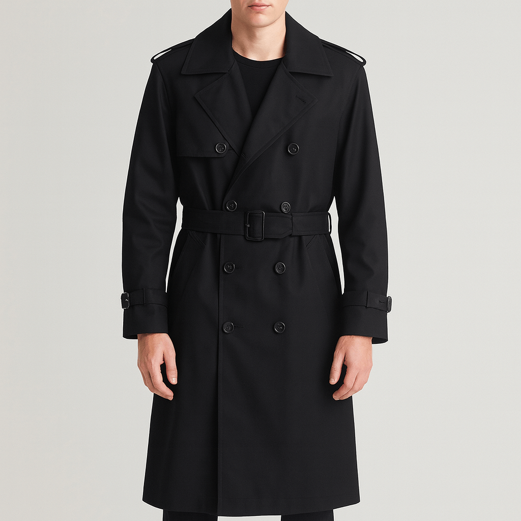 Luminovi | Cotton Blend Trench Coat-Trench Coat
