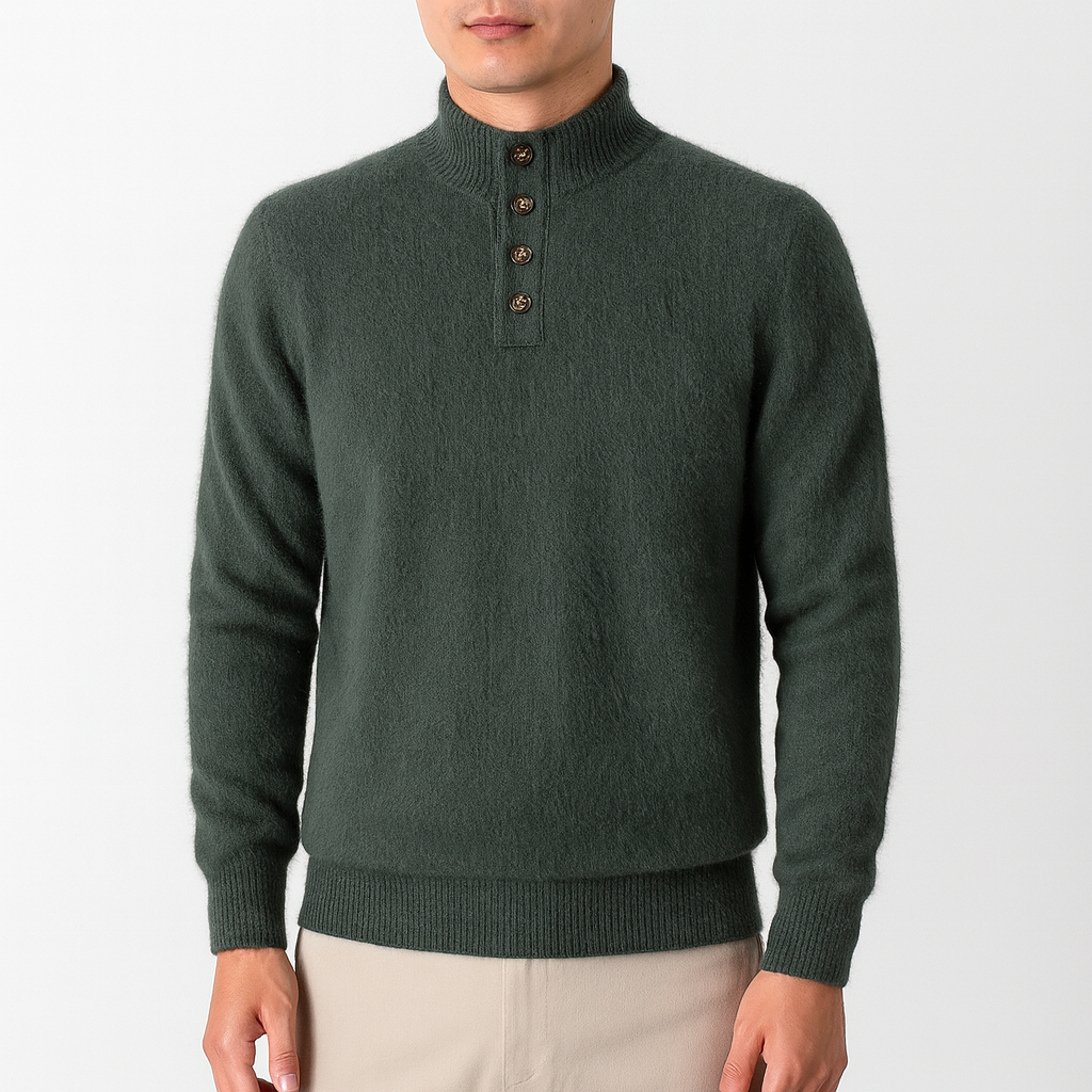 Luminovi | Knit Mock Neck Sweater-Sweater