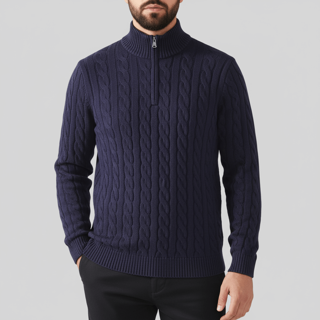 Luminovi | Knit Pullover Sweater-Sweater
