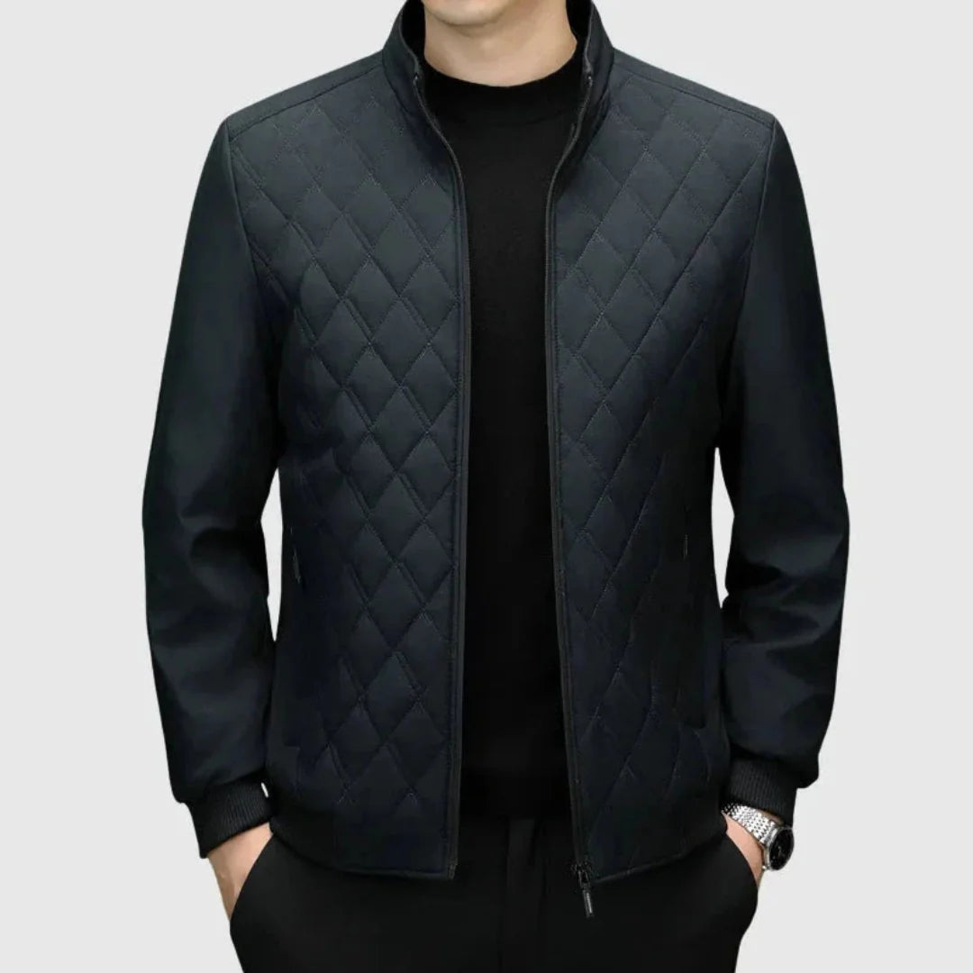 Luminovi | Quilted Bomber Jacket-Jacket