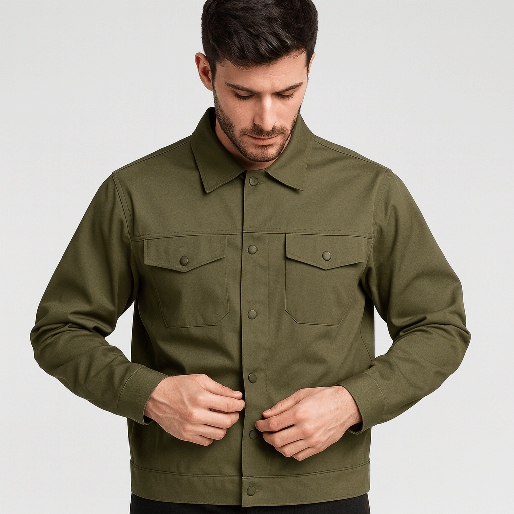Luminovi | Structured Fit Denim Jacket-Jacket