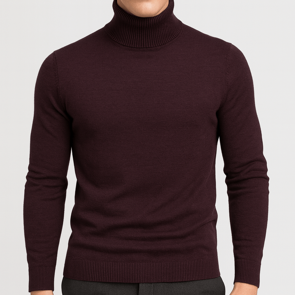 Luminovi | Turtleneck Knit Jumper-Sweater