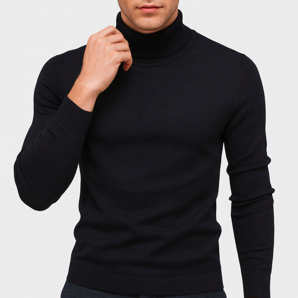 Luminovi | Turtleneck Knit Jumper-Sweater