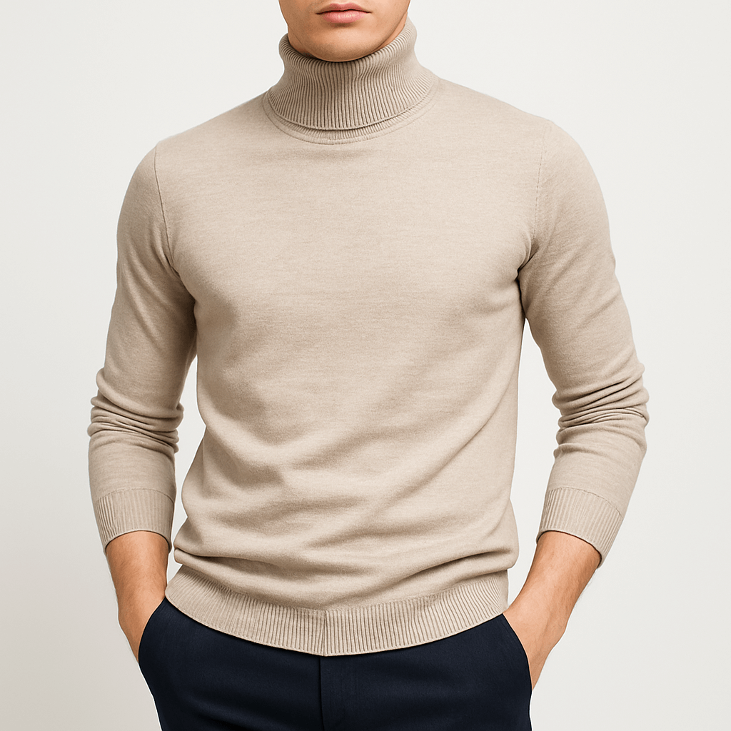 Luminovi | Turtleneck Knit Jumper-Sweater