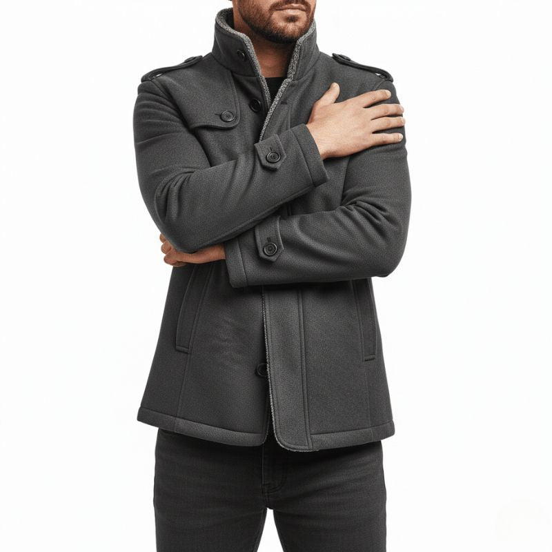 Suede Overcoat for Men, Long Soft-Touch Coat