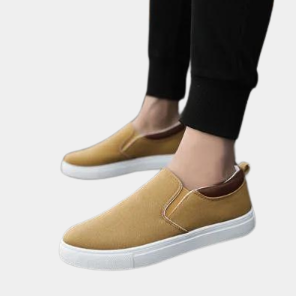 Mens Slip-On Loafers with Elastic Side Panels and Breathable Upper, Lightweight Casual Shoes