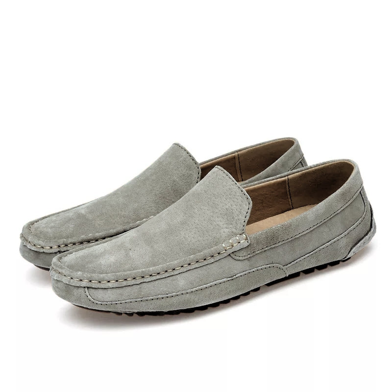 Mens Slip-On Loafers with Moccasin Stitching for Office and Professional Wear