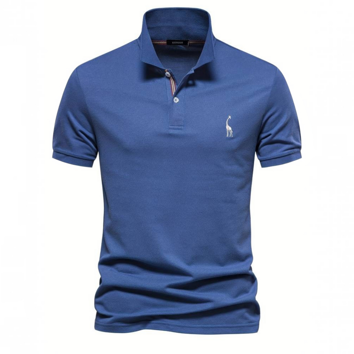 Mens Short Sleeve Polo with Breathable Cotton Blend and Classic Fit, Machine Washable