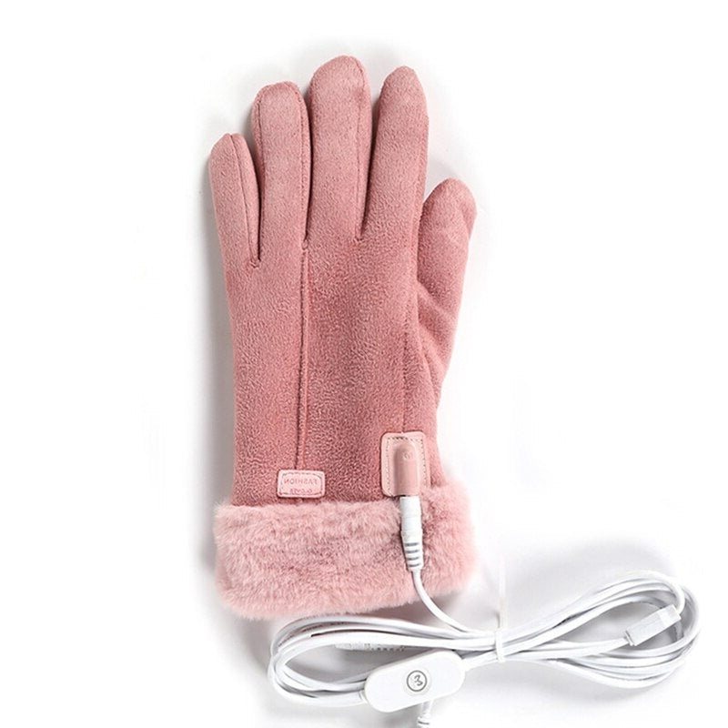 Rechargeable Heated Gloves with Touchscreen Fingers and Three Heat Levels, 8-Hour Battery