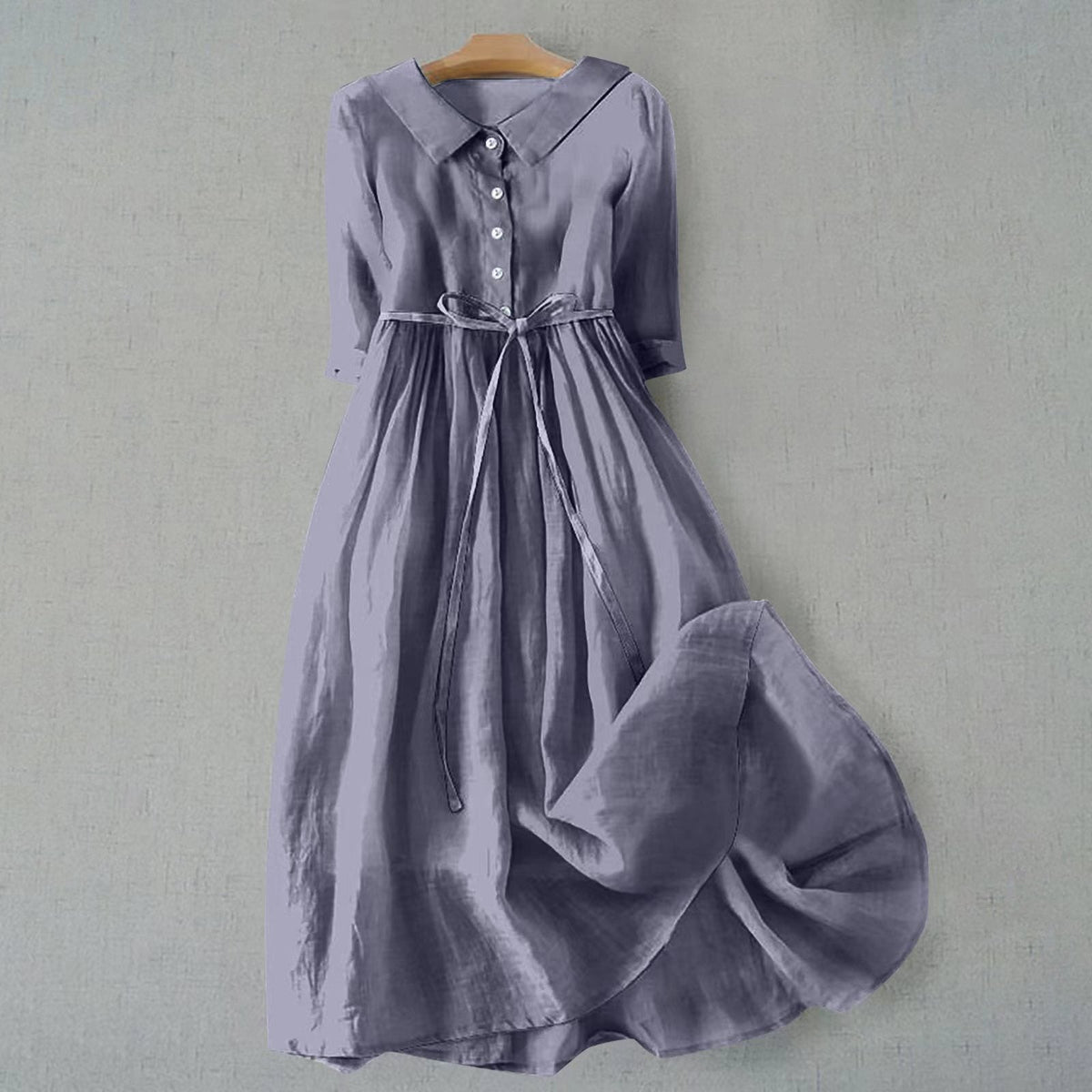 Womens Breathable Casual Dress with Relaxed Fit and Minimalist Design