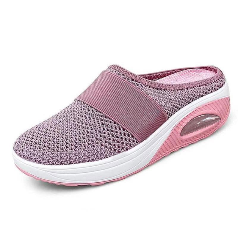 Orthopedic Slip On Mules with Breathable Mesh and Arch Support
