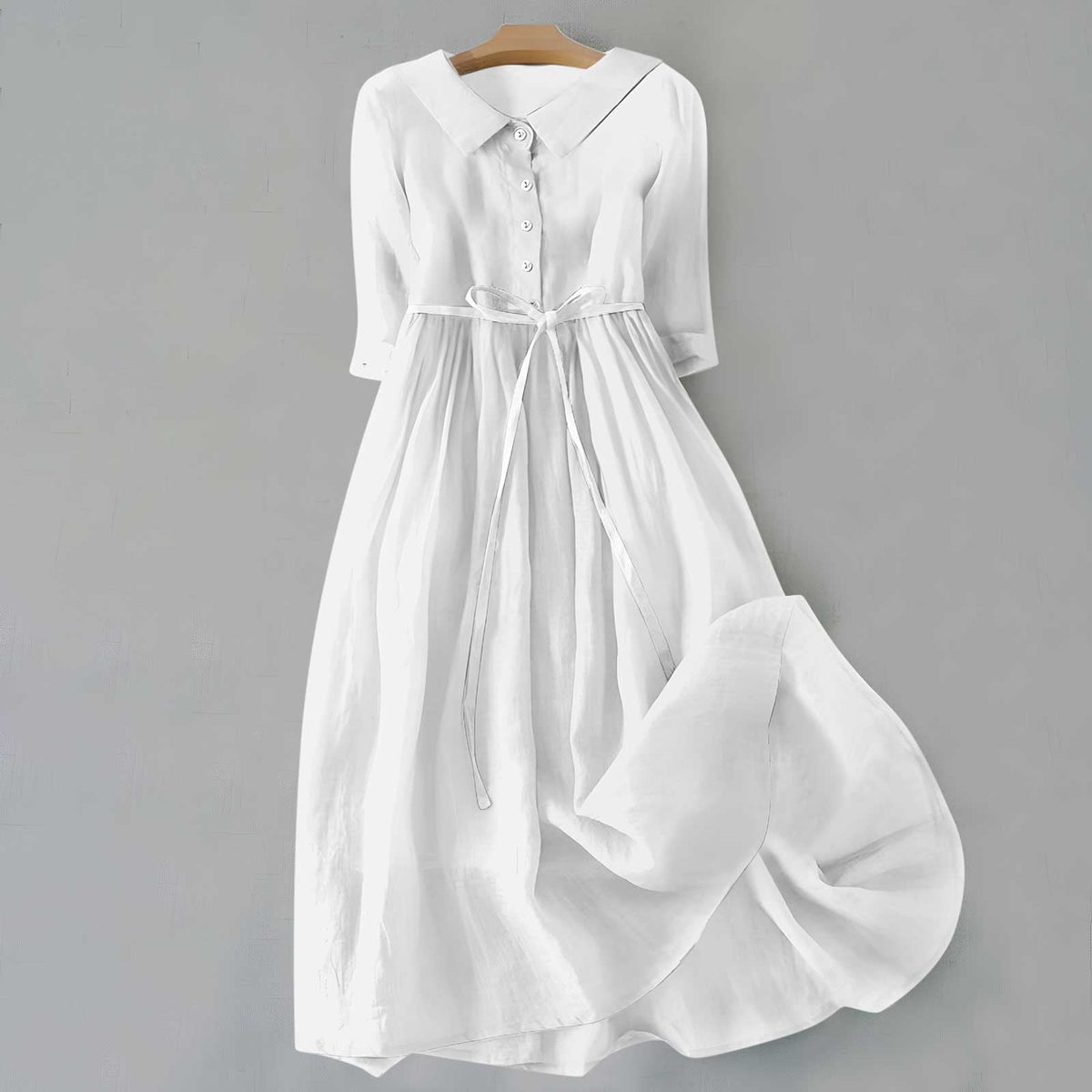 Womens Breathable Casual Dress with Relaxed Fit and Minimalist Design