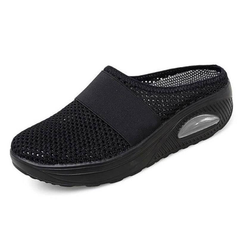 Orthopedic Slip On Mules with Breathable Mesh and Arch Support