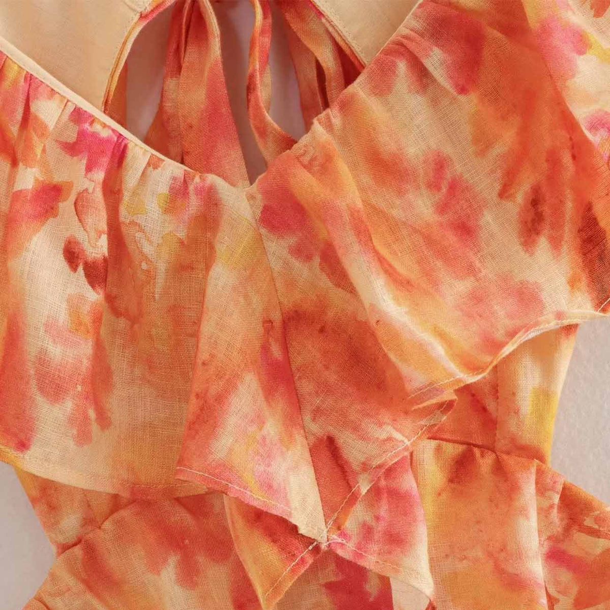 Alma hansen | Elegant Summer Maxi Dress - Sleeveless with Ruffle Straps - Image 9