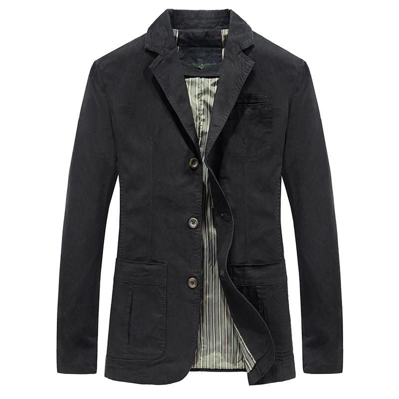 Lightweight Blazer Casual Fit and Breathable Fabric, Two-Button Front