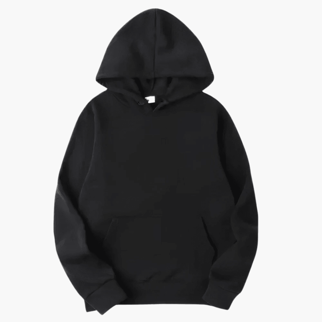Mens Relaxed Fit Pullover Hoodie with Adjustable Hood and Kangaroo Pocket