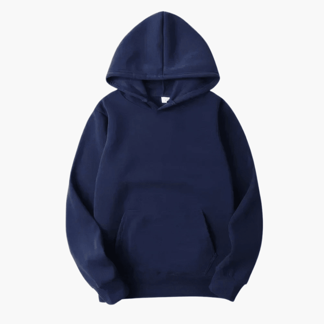 Mens Relaxed Fit Pullover Hoodie with Adjustable Hood and Kangaroo Pocket