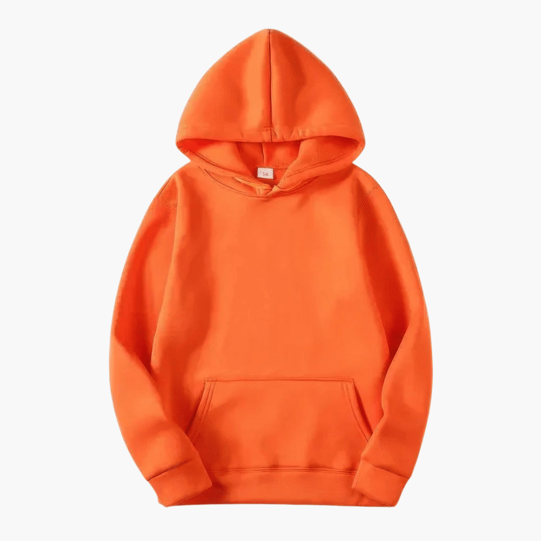 Mens Relaxed Fit Pullover Hoodie with Adjustable Hood and Kangaroo Pocket