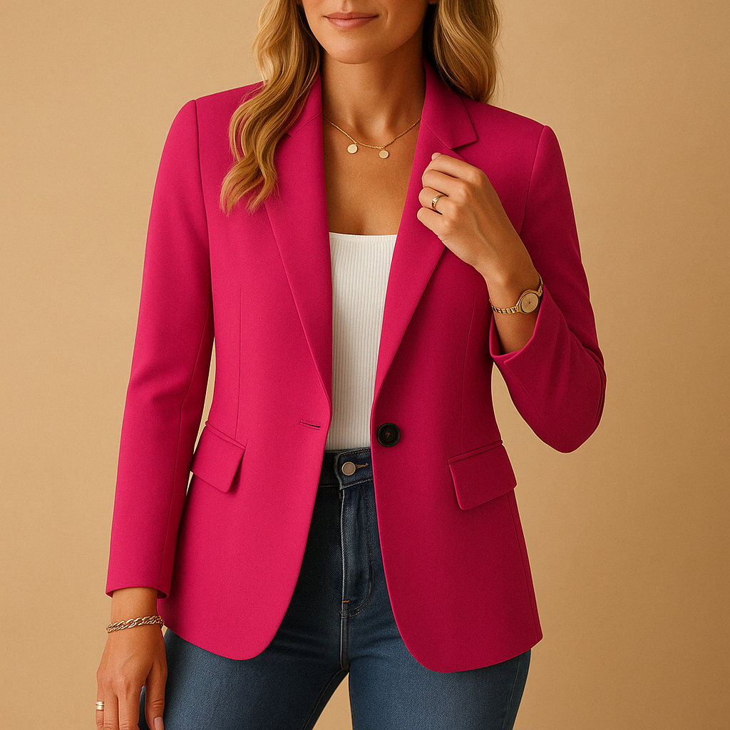 Tailored Womens Blazer with Stretch Comfort and Versatile Styling, All-Season