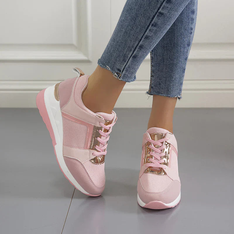 Platform Sneakers for Women with Breathable Mesh and Arch Support