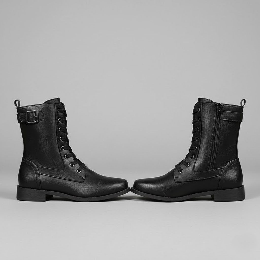 Womens Ankle Boots with Orthopedic Support and Side Zipper