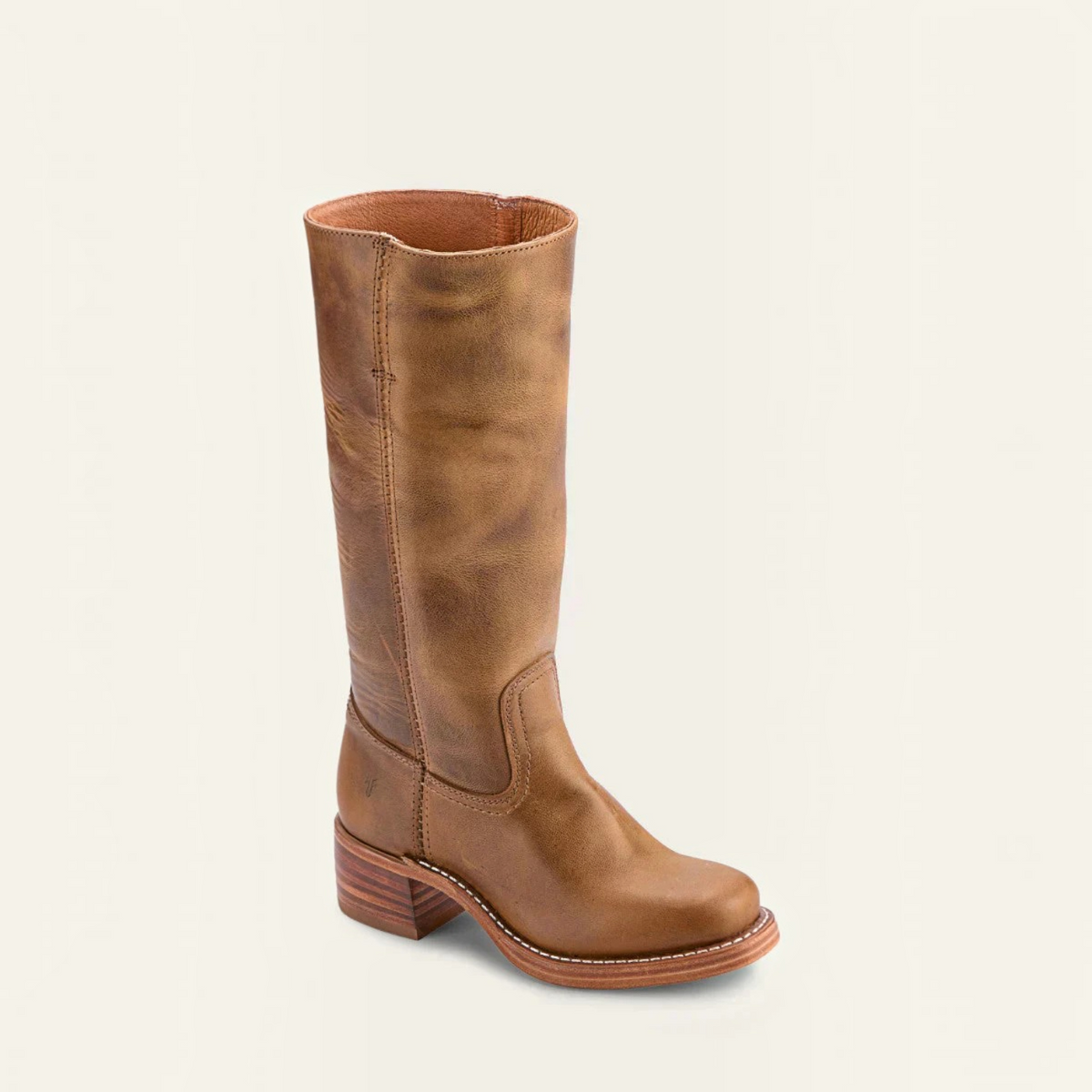Womens Cowboy Boots with Leather Upper and Cushioned Insole, Pointed Toe Angled Heel