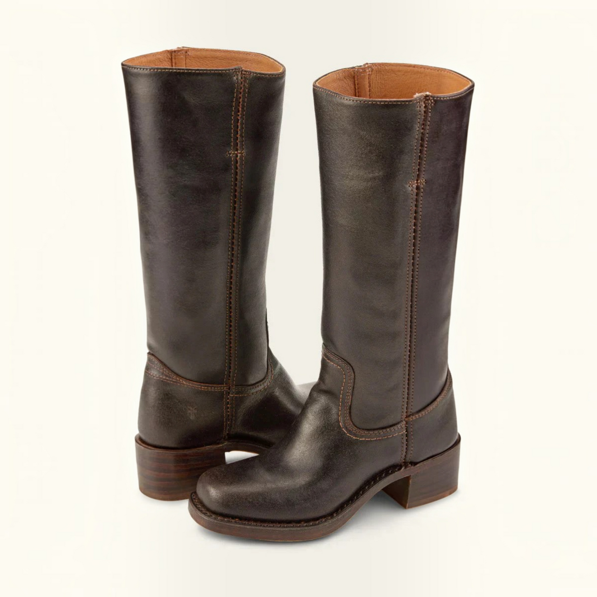 Womens Cowboy Boots with Leather Upper and Cushioned Insole, Pointed Toe Angled Heel