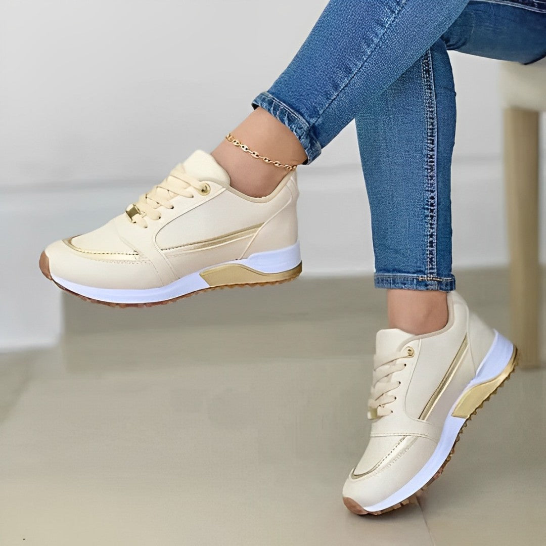 Womens Walking Shoes with Breathable Knit and Cushioned Insole, Non-Slip Outsole