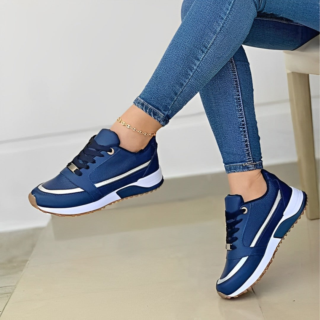 Womens Walking Shoes with Breathable Knit and Cushioned Insole, Non-Slip Outsole