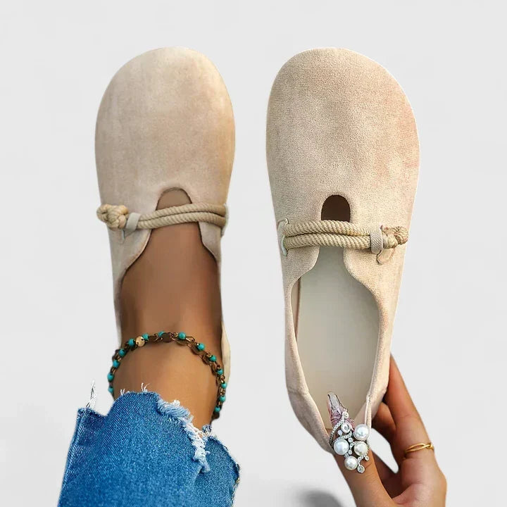 Rope-Tie Closed Toe Loafers for Women