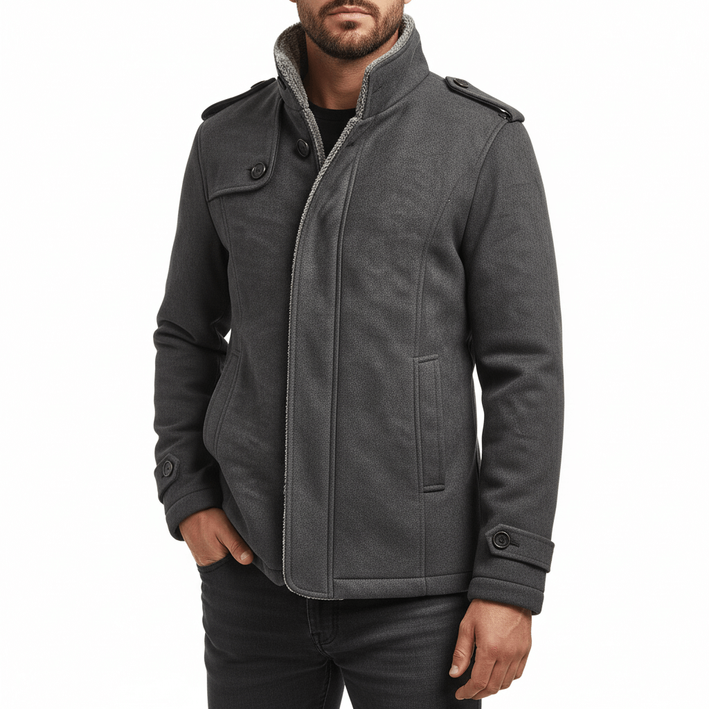 Suede Overcoat for Men, Long Soft-Touch Coat