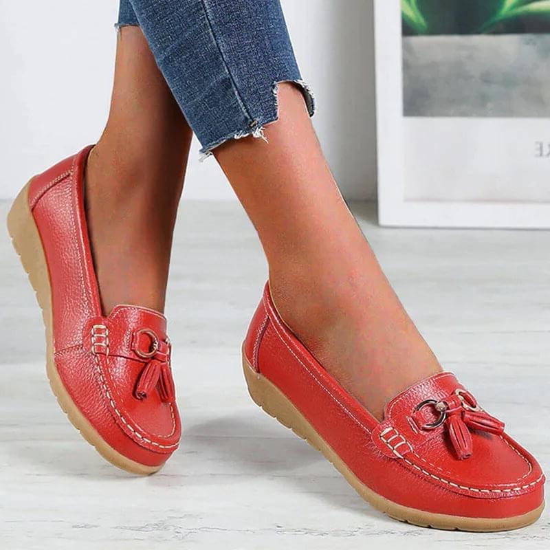 Womens Slip-On Loafers with Ergonomic Insole Support and Breathable Upper, Sizes 5-11