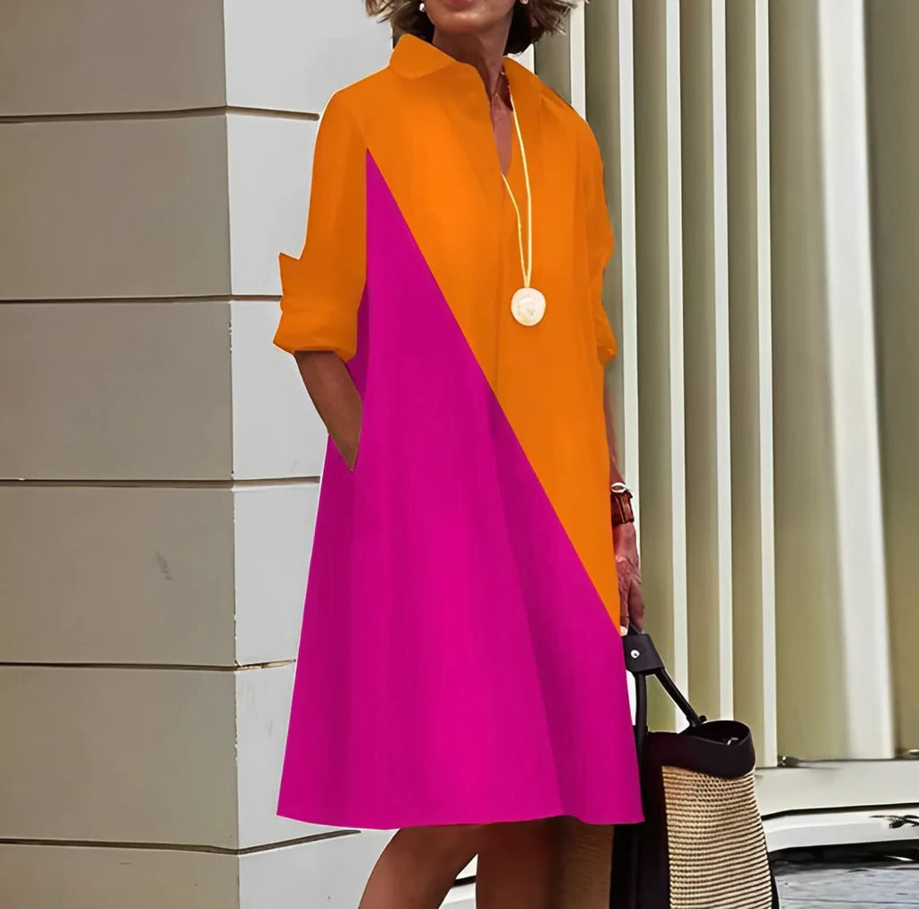 Womens Polo Dress with Short Sleeves and Breathable Fabric