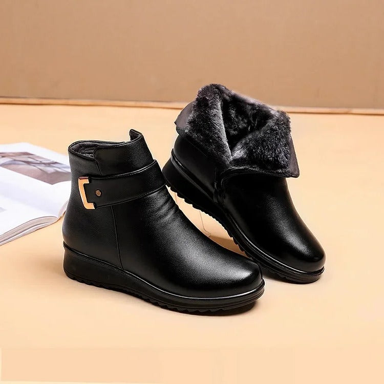 Ankle Boot with Orthopedic Footbed and Mid Ankle Height
