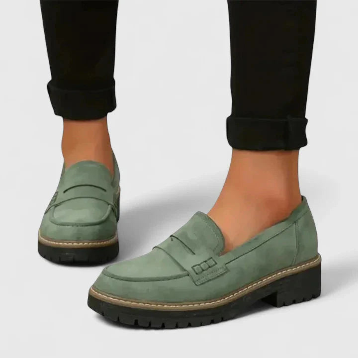 Orthopedic Loafers with Cushioned Footbed and Lightweight Shock Absorbing Sole, Slip-On