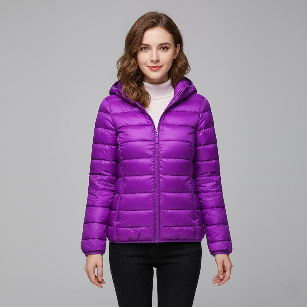 Lightweight Padded Jacket for Women with Breathable Lining